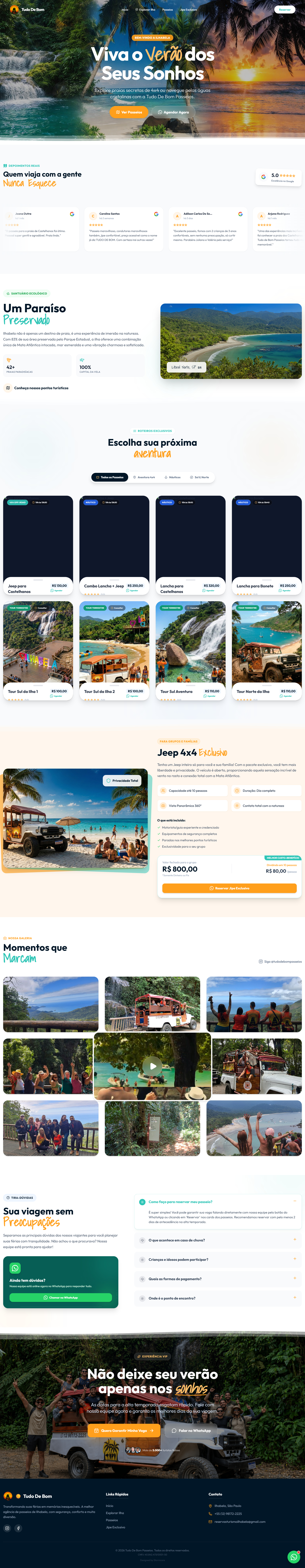 Prévia do site Tudo De Bom Passeios